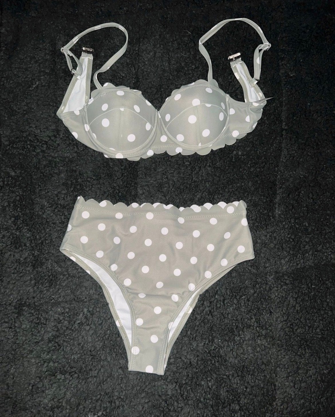 SHEIN bikini lichtgroen met stippen - Maat S, Ophalen of Verzenden, Zo goed als nieuw, Groen, Bikini