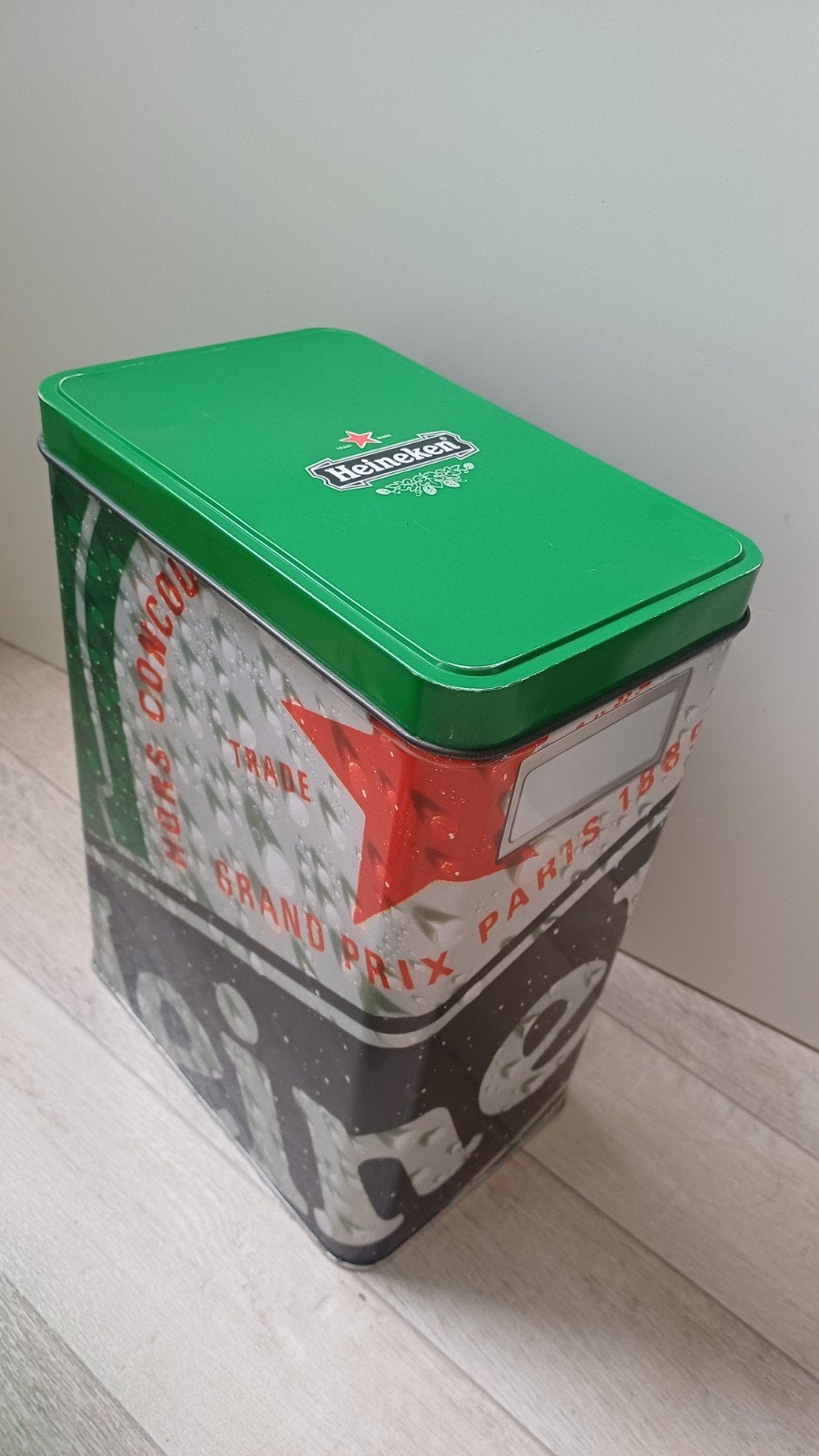 Heineken bewaarblik - Vintage design, Ophalen of Verzenden