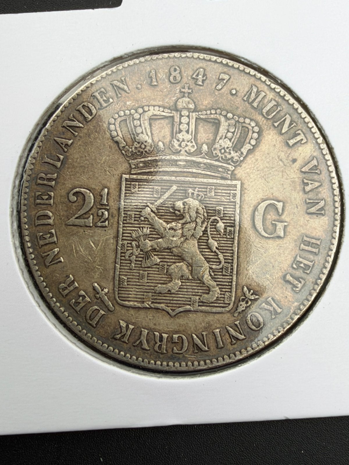 Rijksdaalder 1847 Willem II, Zilver, Ophalen of Verzenden, Losse munt, 2½ gulden