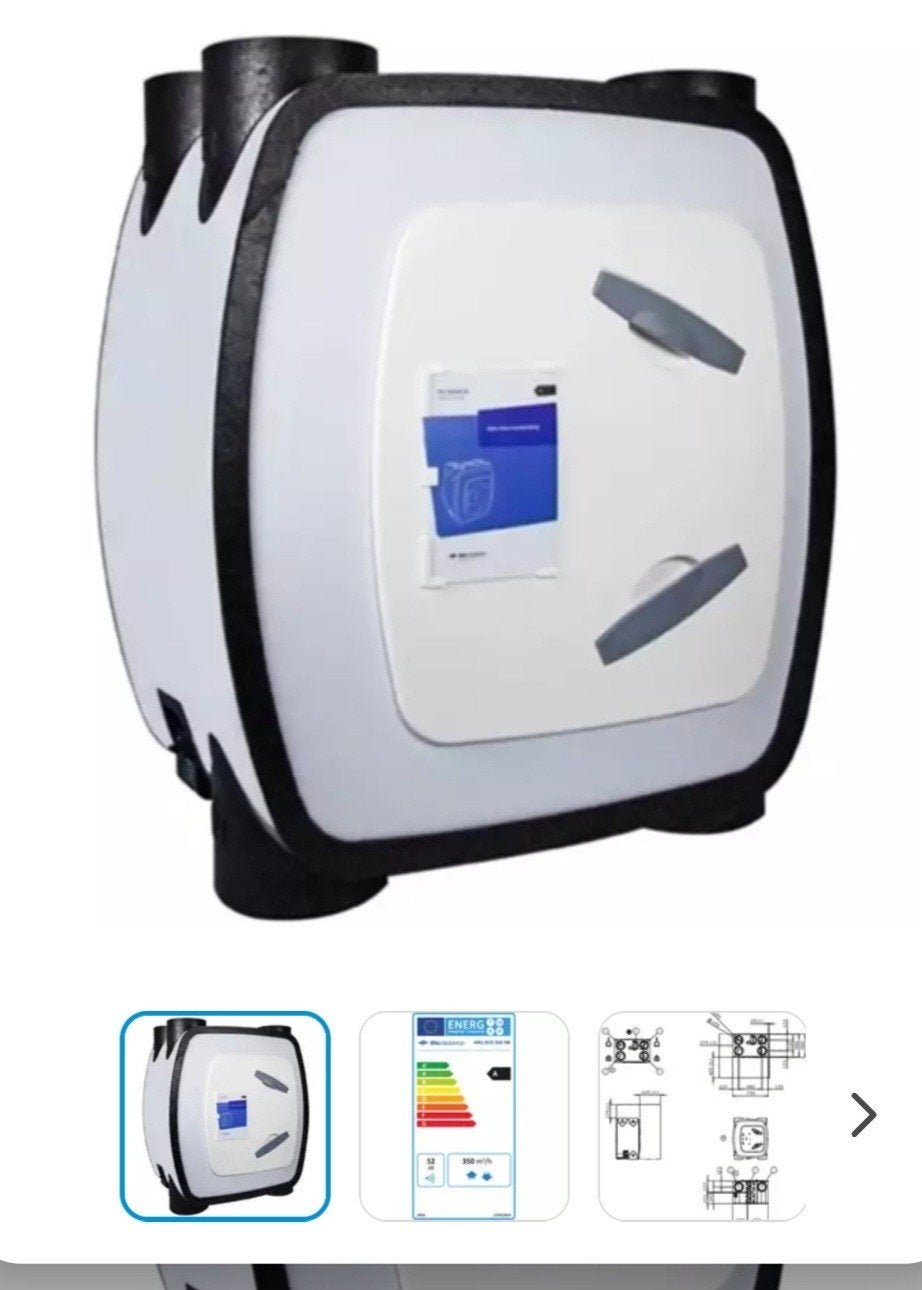 Woonhuis ventilatie WTW Itho-HRU350 met afstandsbediening, Ophalen, Nieuw, Ventilator en Afzuiger