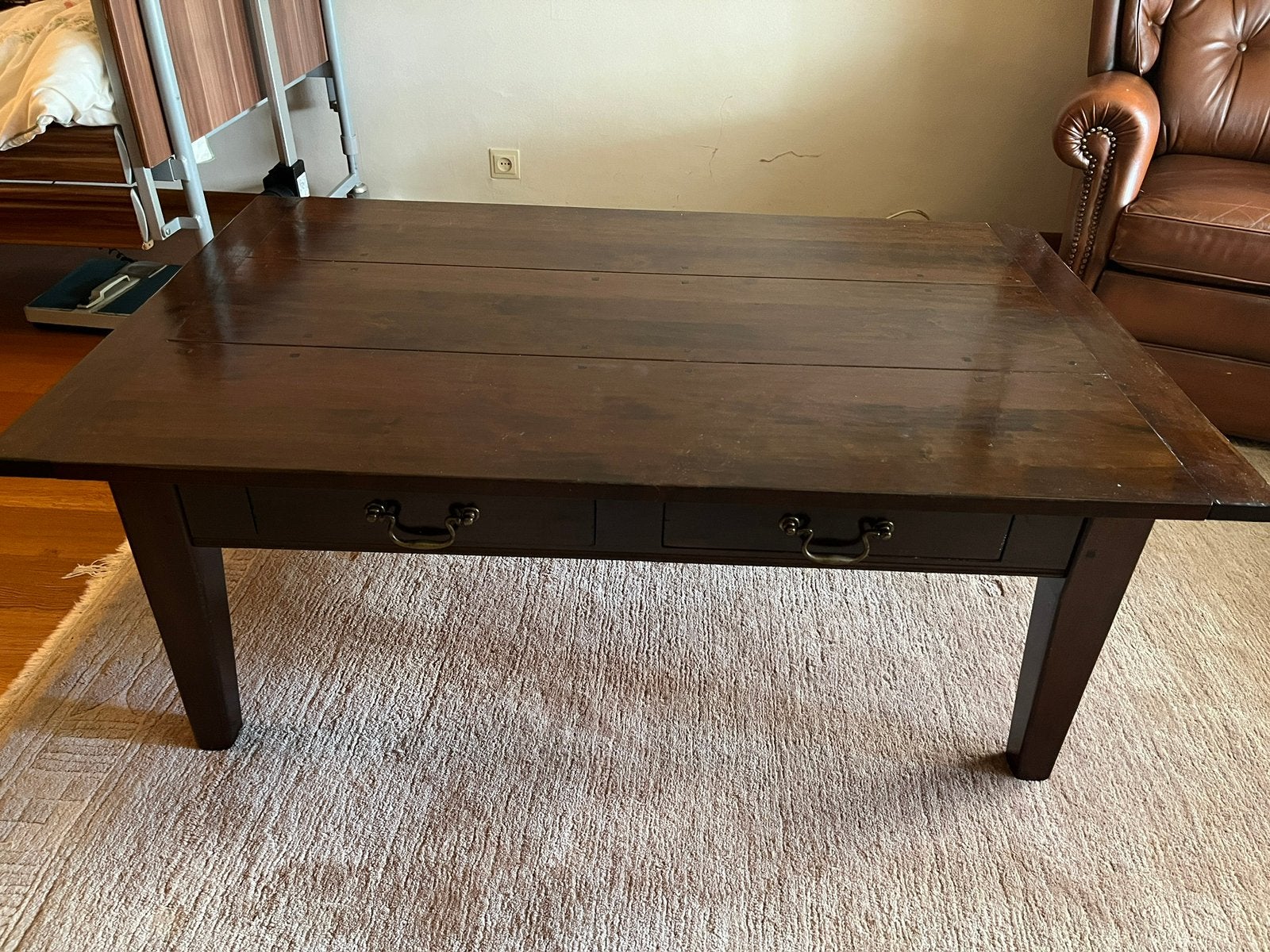 Salontafel ( opknap ), Ophalen, Gebruikt, 100 tot 150 cm, Overige houtsoorten