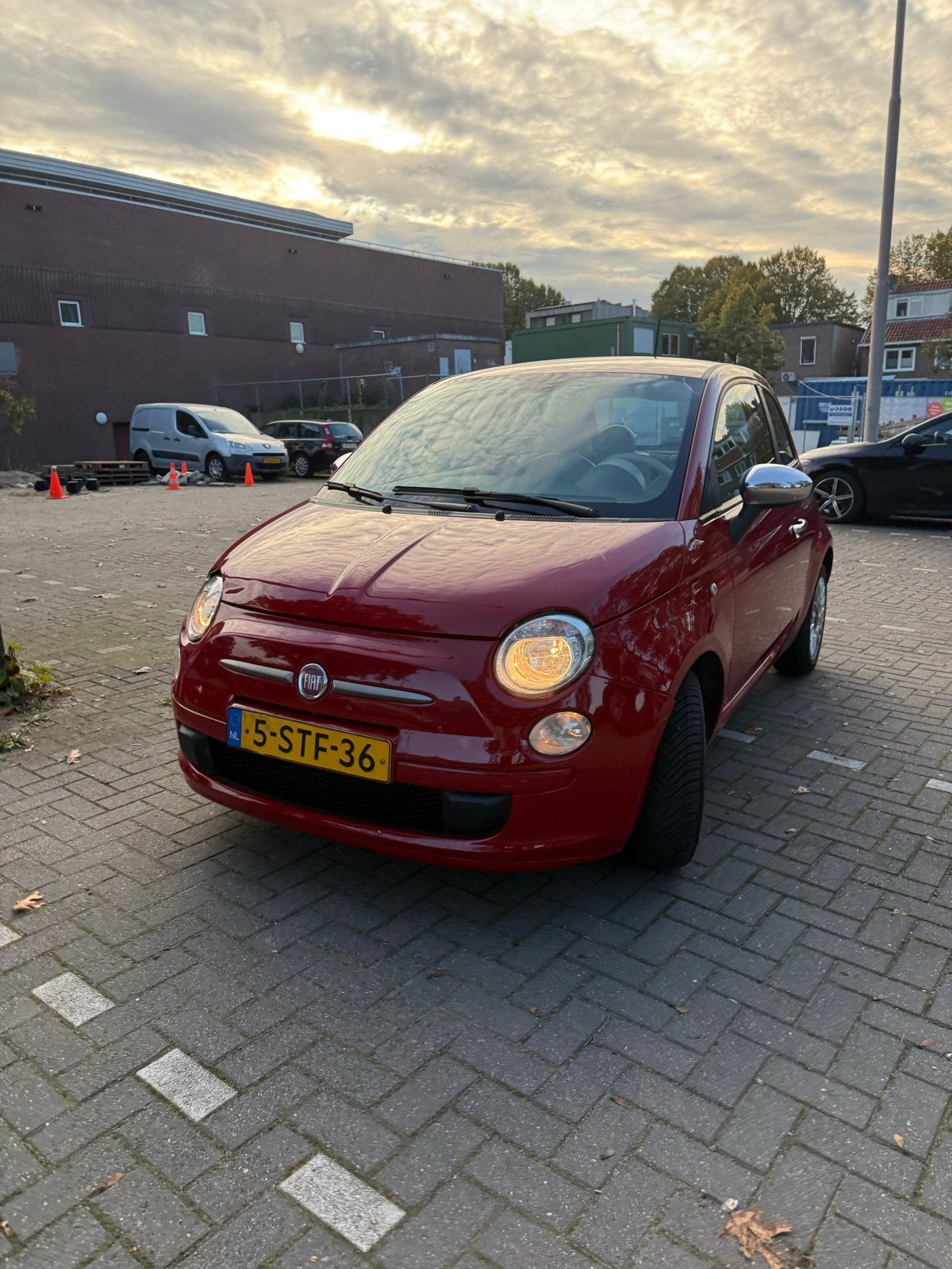 Fiat 500 0.9 Twinair C 2013 Rood, 840 kg, Leder en Stof, Origineel Nederlands, Handgeschakeld
