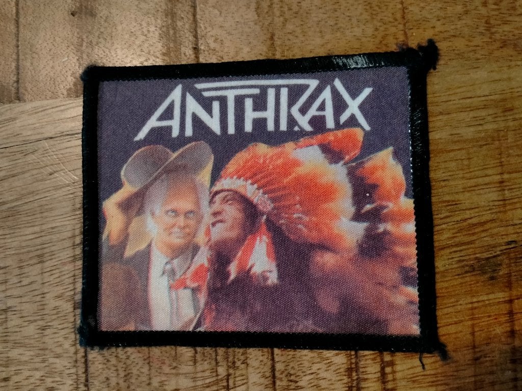 Anthrax vintage rare logo patch embleem metal hardrock, Ophalen of Verzenden, Nieuw, Kleding