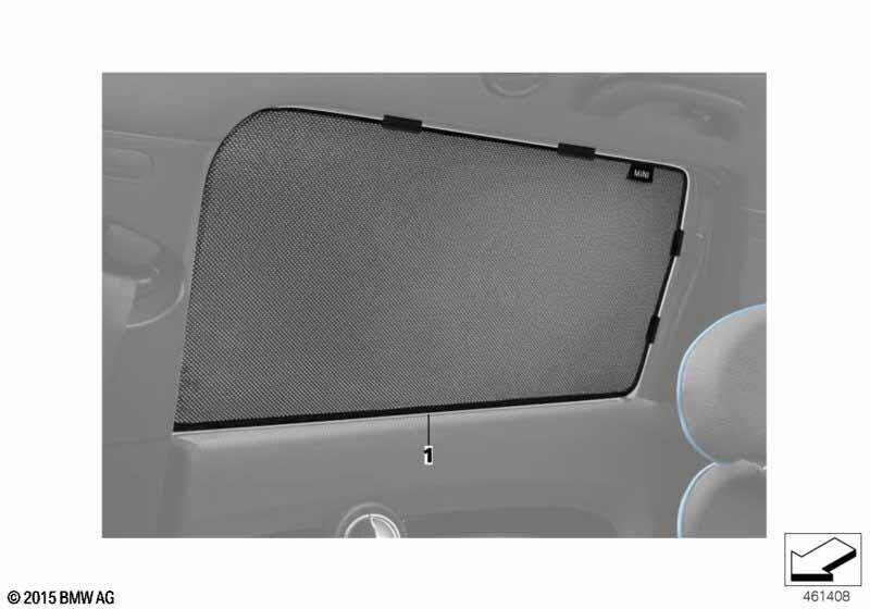 Mini Clubman F54 Achterzijruit Zonnescherm Set, Ophalen of Verzenden, Gebruikt, Mini