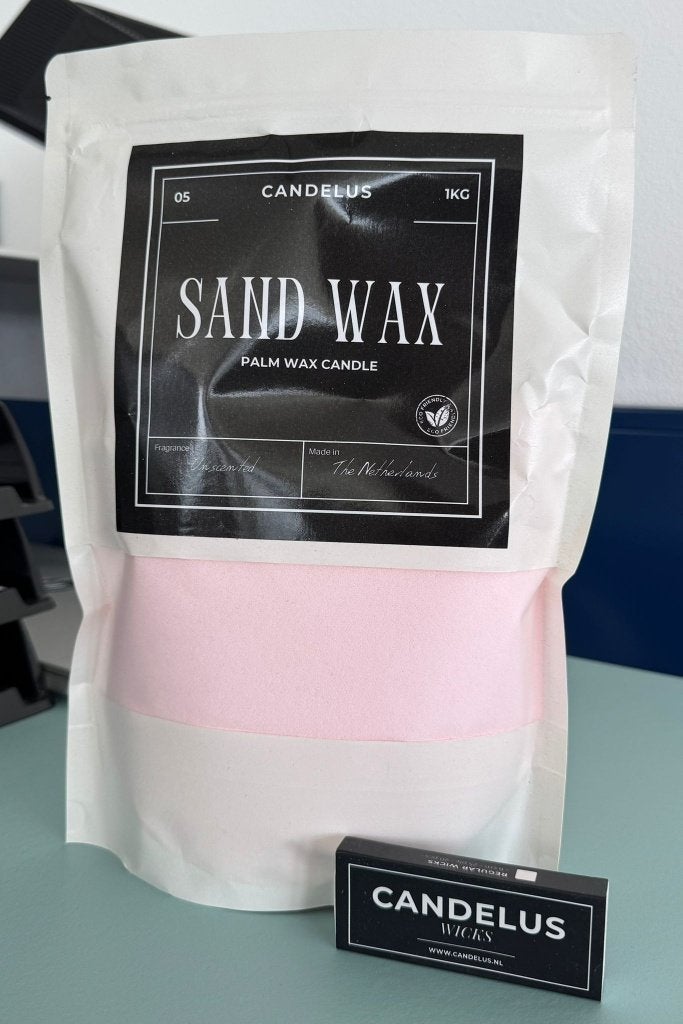 Sand Wax - roze - 1 KG - kaarsen - inclusief lonten, Overige materialen, Nieuw, Ophalen of Verzenden, Roze