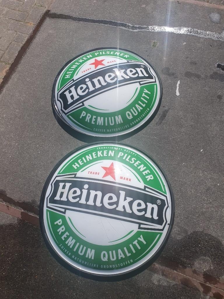 Heineken lichtbak platen, Ophalen of Verzenden, Gebruikt, Reclamebord, Plaat of Schild, Heineken