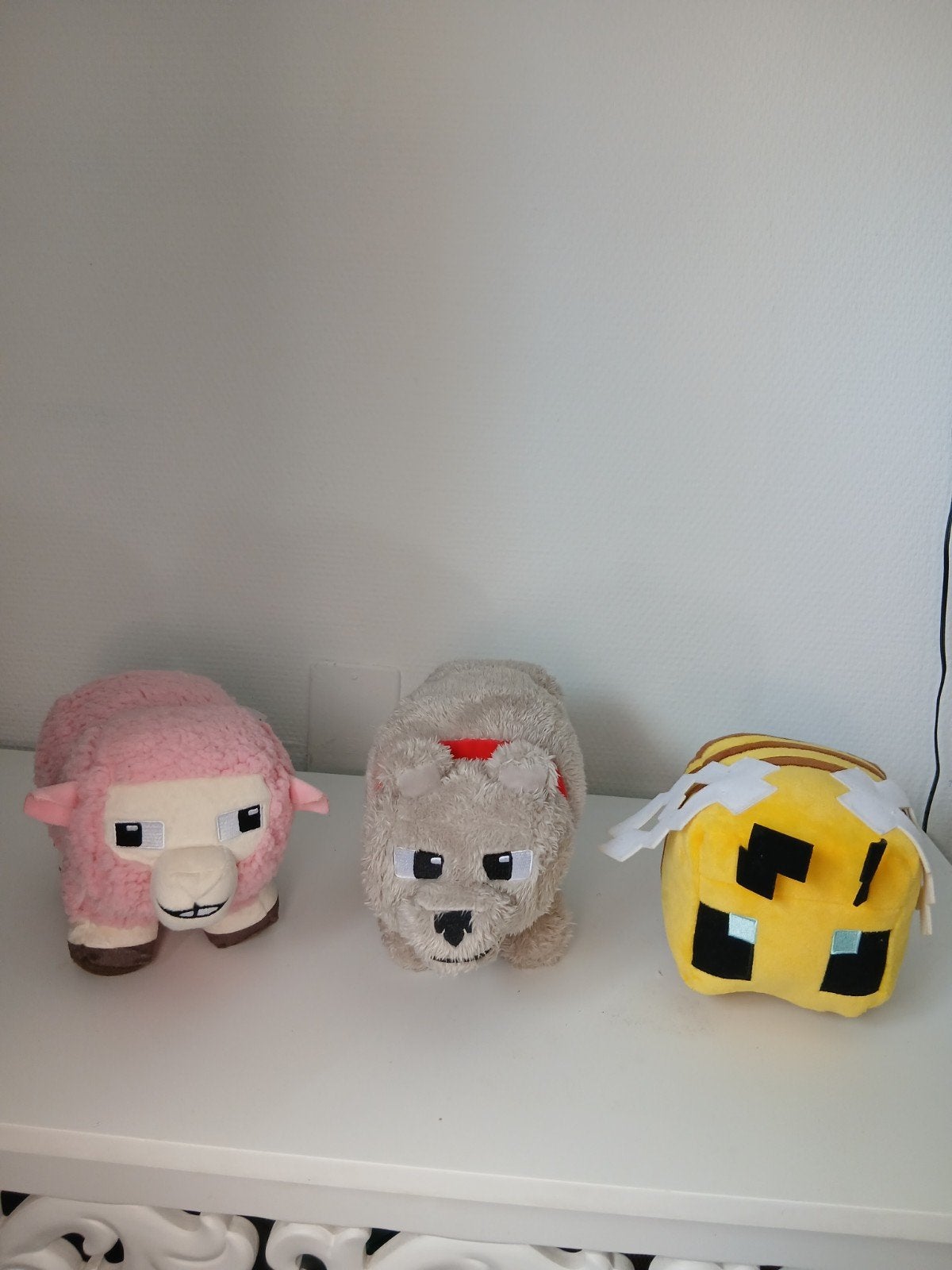 Originele Minecraft knuffels: Schaap, Hond/Wolf & Bij, Ophalen, Overige karakters, Overige typen, Zo goed als nieuw