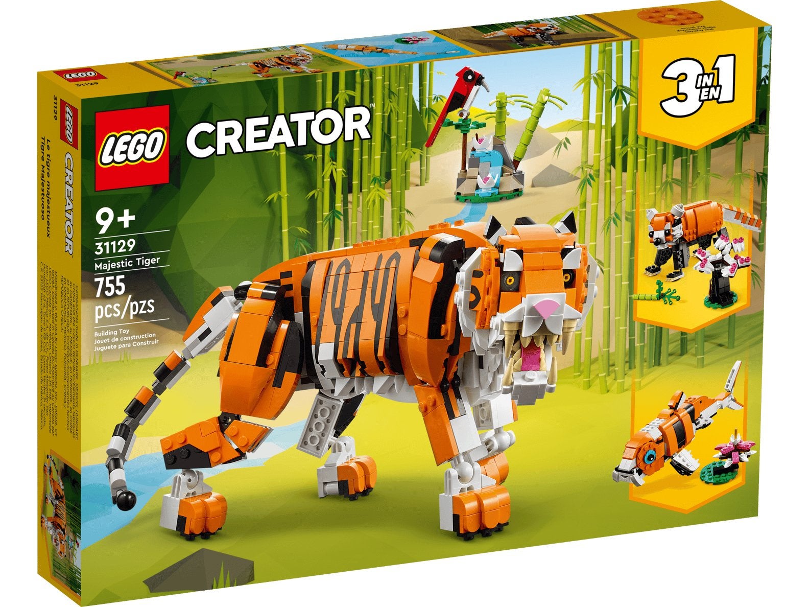 LEGO Creator 31129 Tijger 3-in-1, Lego, Ophalen of Verzenden, Zo goed als nieuw, Inclusief doos