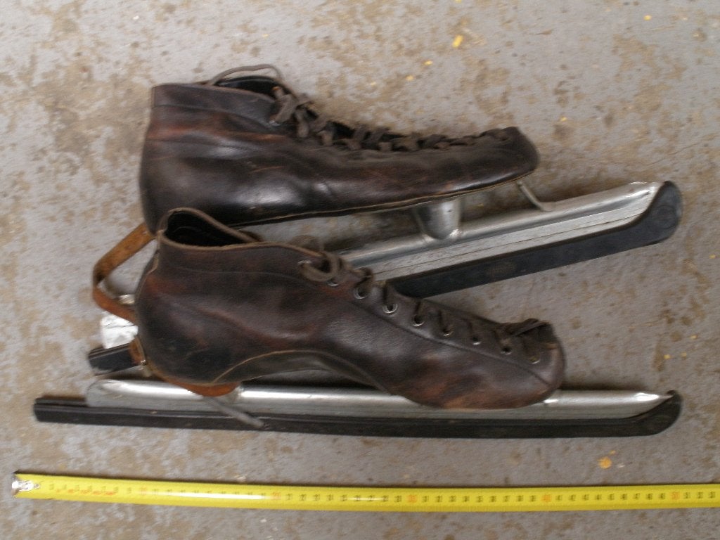 Ouderwetse vintage noren schaatsen zwart zwarte schoen 41, Overige merken, Gebruikt, Ophalen of Verzenden, Noren