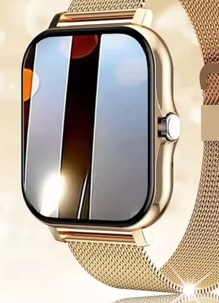 Nieuw! Laxasfit 2026 Smartwatch goud met 2 bandjes!, Sieraden, Tassen en Uiterlijk, Smartwatches, Nieuw, Android, Zwart, Afstand