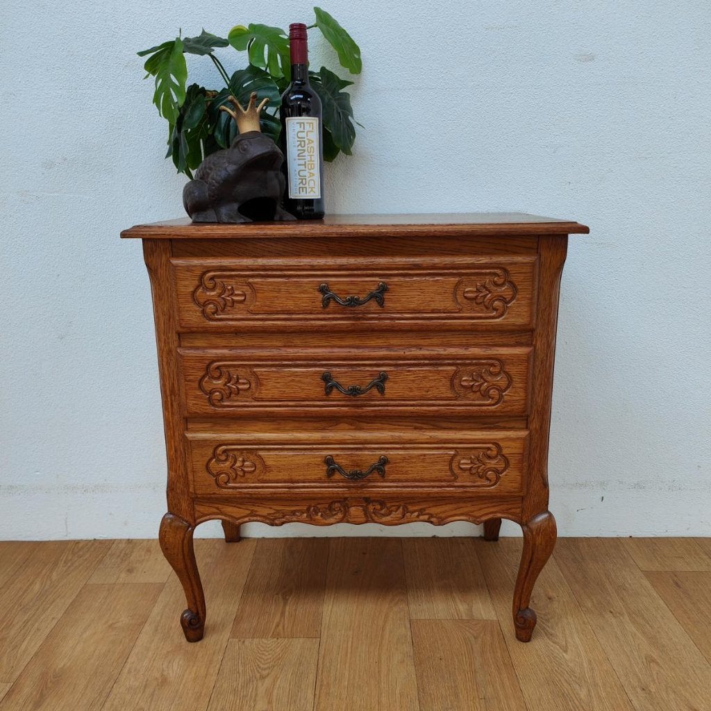 Vintage Queen Ann ladekast commode dressoir ladekastje 307, Valkenswaard, Gebruikt, Info@flashbackfurniture.nl, Eikenhout