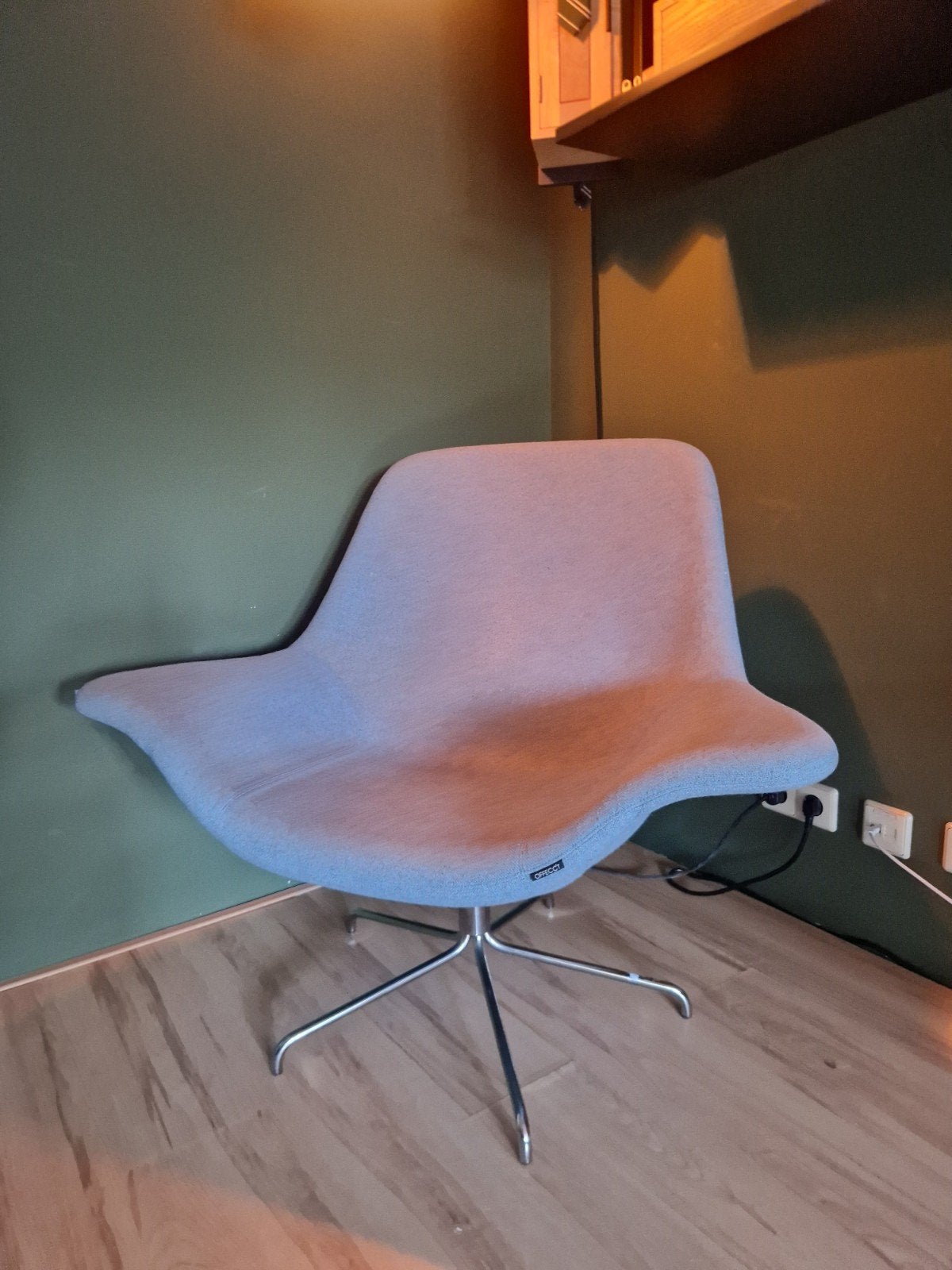 Offect design fauteuil blauw, set van 2, Ophalen, 50 tot 75 cm