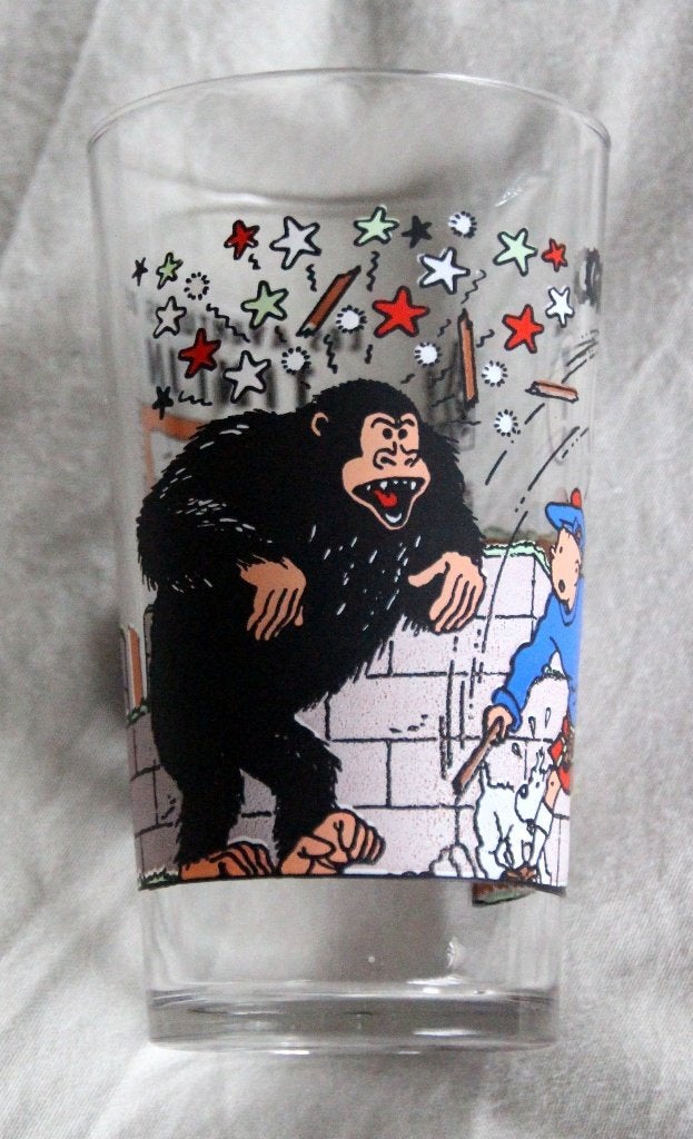 Verre Tintin Amora Lombard 1994 Hergé Kuifje Bobbie glas, Verzamelen, Verzenden, Kuifje, Zo goed als nieuw, Beeldje of Figuurtje