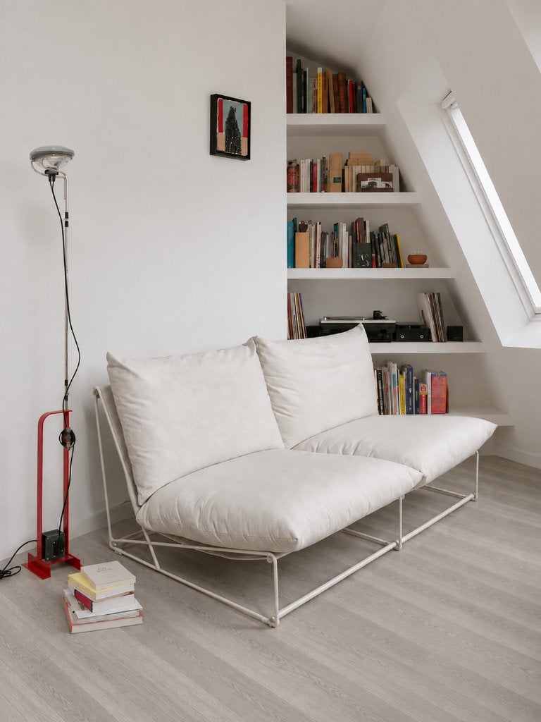 IKEA Hävsten 2-zitsbank beige zonder armleuningen, Ophalen, 150 tot 200 cm, Tweepersoons, 75 tot 100 cm