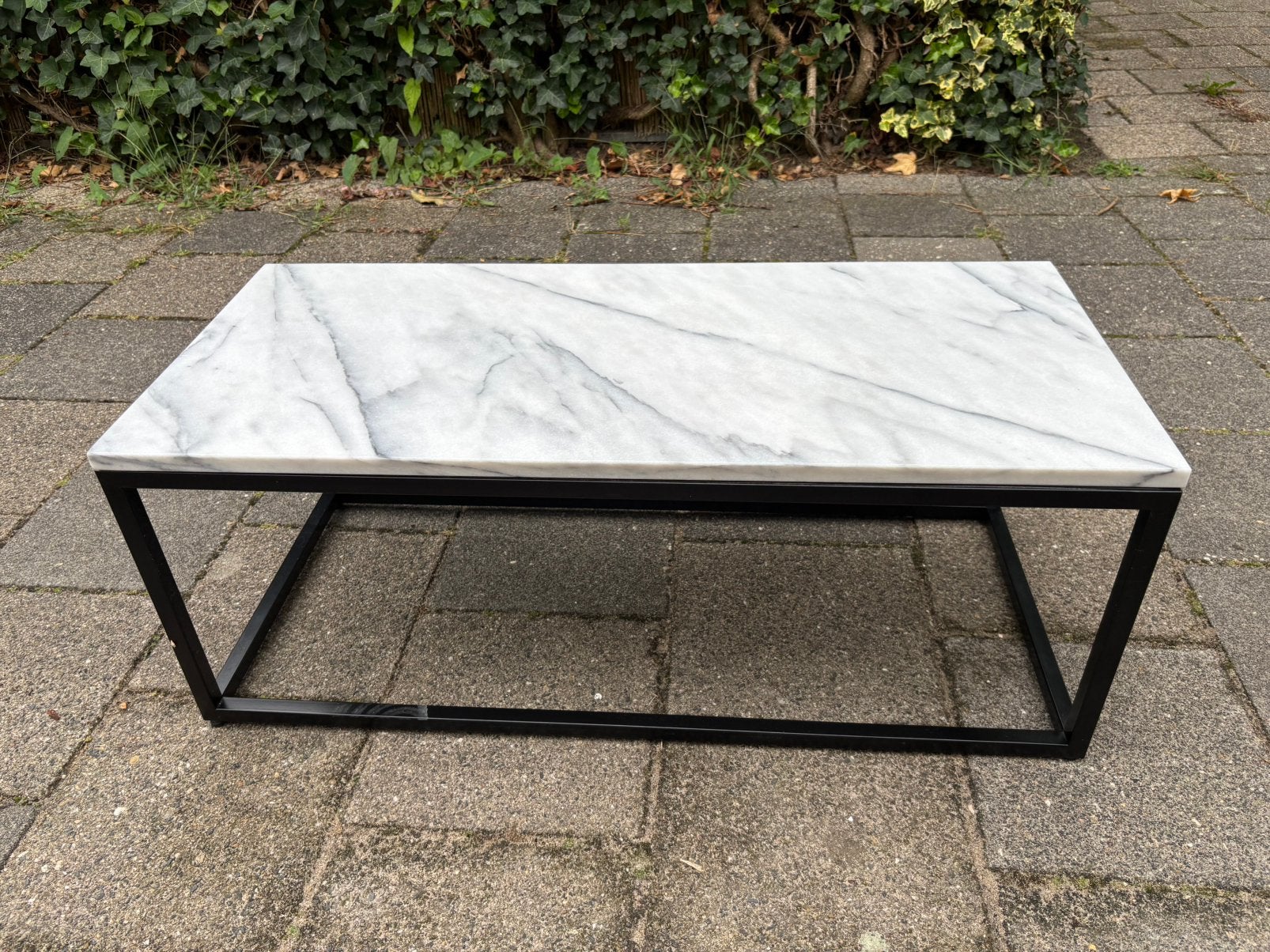 Salontafel / Bijzettafel Marmer Wit, Ophalen, Minder dan 50 cm, 50 tot 100 cm, Overige materialen
