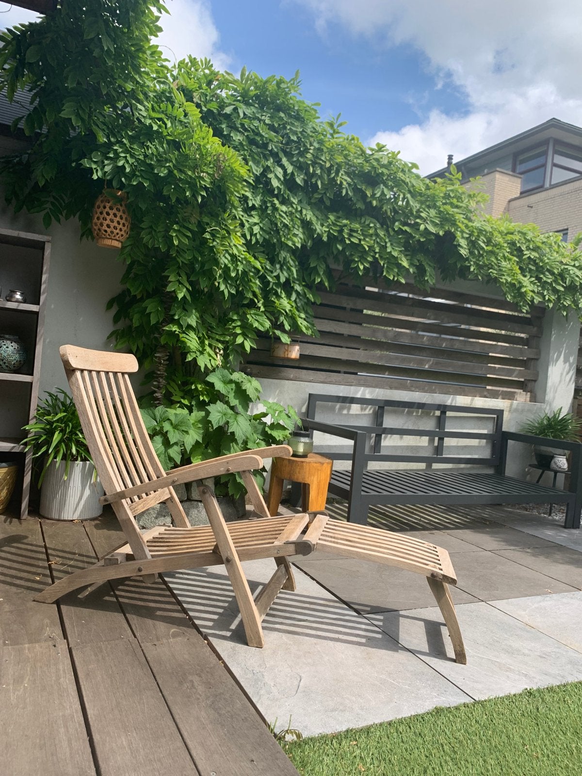 Teakhouten deckchair, Ophalen, Teakhout