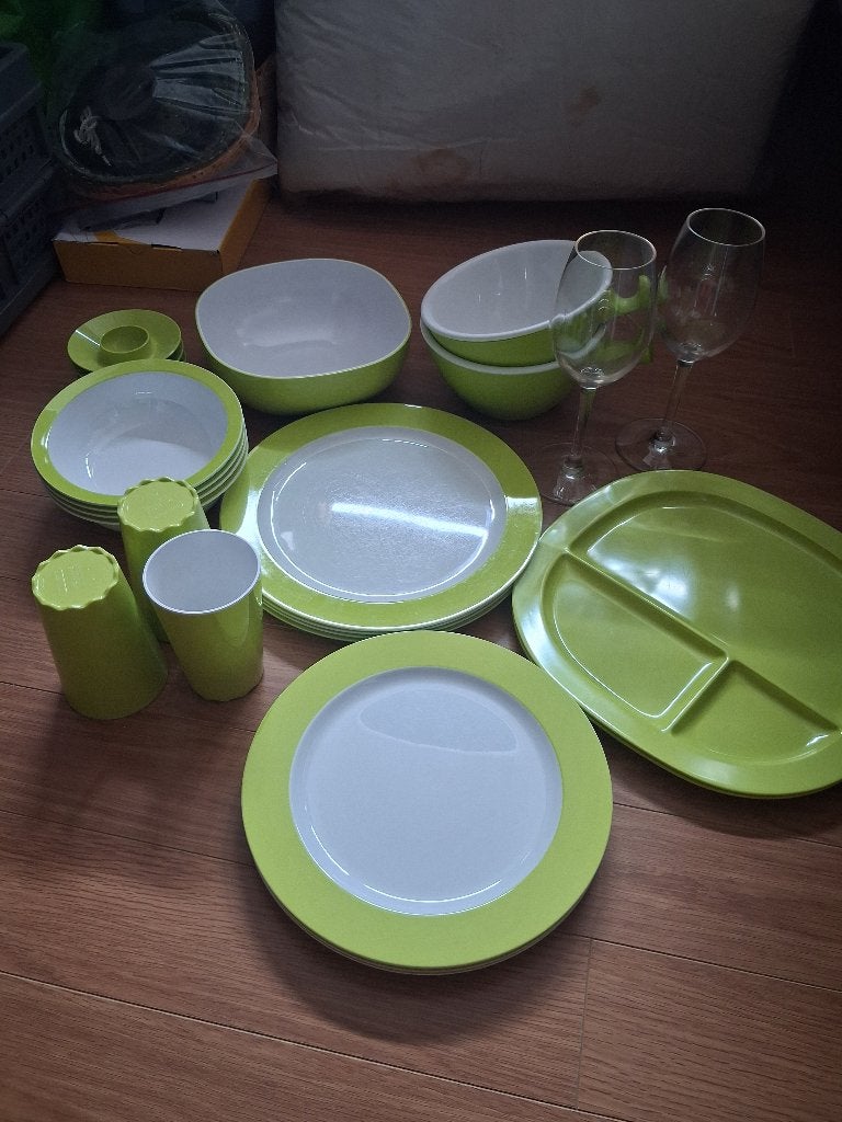 camping servies, Caravans en Kamperen, Ophalen, Gebruikt