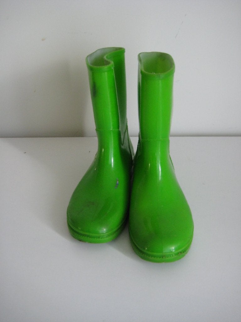 Groene regenlaarzen laarsjes maat 34, Gebruikt, Jongen of Meisje, Ophalen of Verzenden, Laarzen
