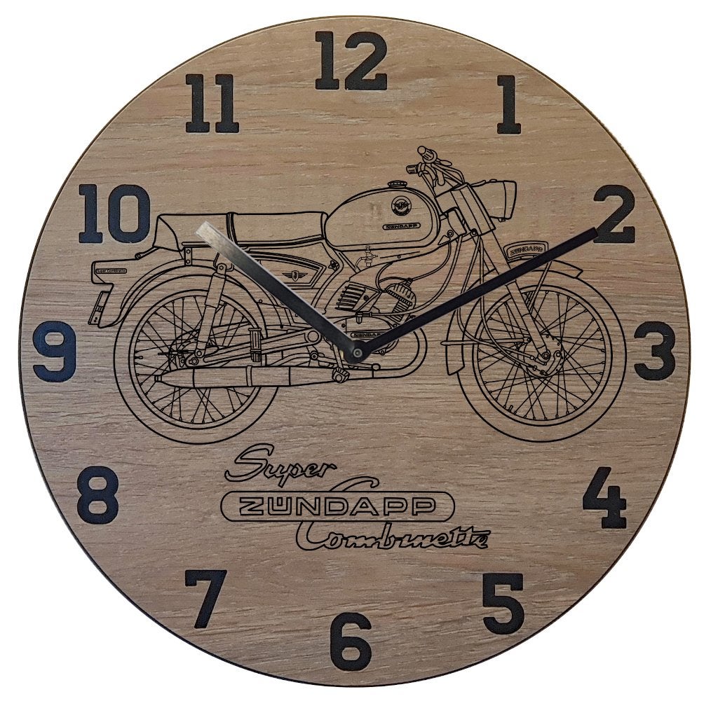 Zundapp Super Combinette - Thema  klok, Ophalen of Verzenden, Nieuw, Wandklok