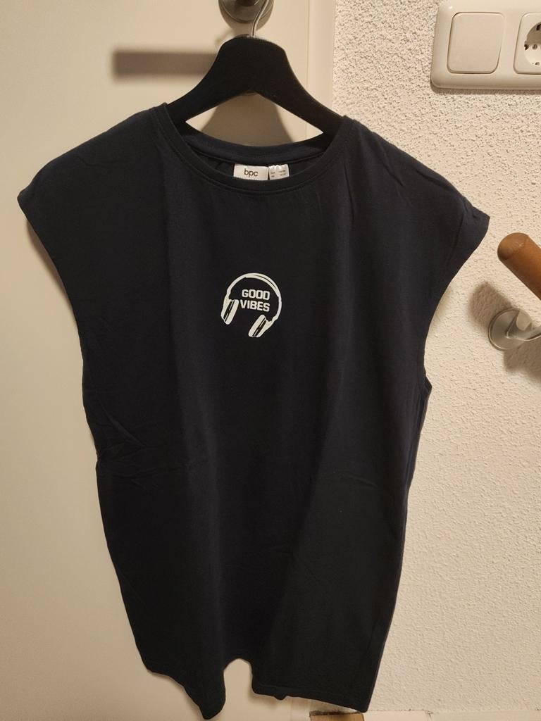 Zwart hemdshirt met 'Good Vibes' print - BPC, Ophalen of Verzenden, Zo goed als nieuw, Shirt of Longsleeve, Bpc