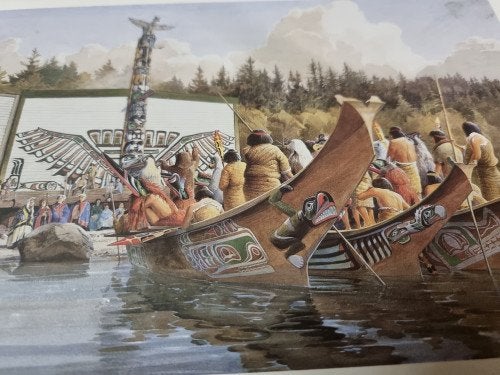 prent kaart potlatch dancers gordeon miller, Ophalen of Verzenden, 'T Olde Gre-j, Info@toldegrej.nl, Endepoelstraat 20f Didam