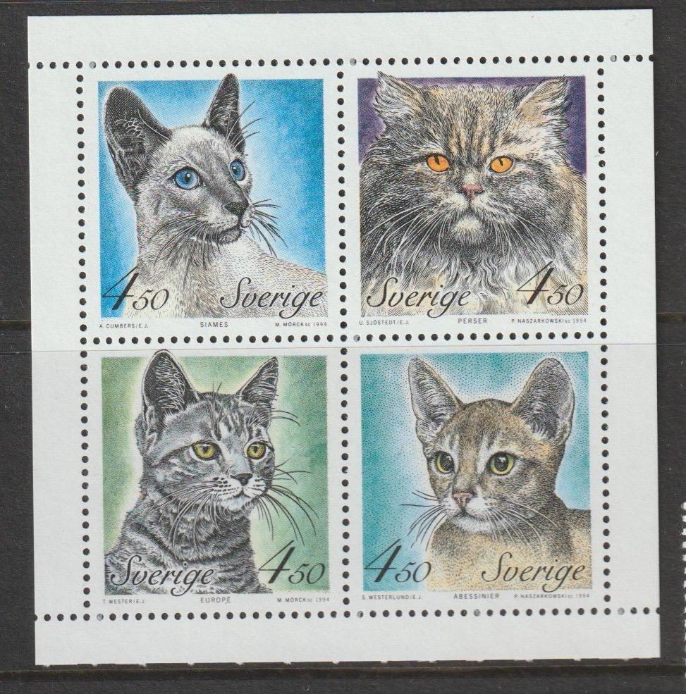 TSS Kavel 1120085 Zweden pf minr 1813-1816 katten, Ophalen, Zweden, Postfris