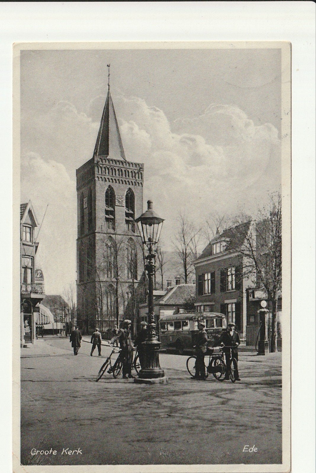 EDE GROOTW KERKTOREN LANTAARN VELUWSE AUTOBUS DIENST NEUSBUS, Ophalen of Verzenden, 1920 tot 1940, Gelopen, Gelderland