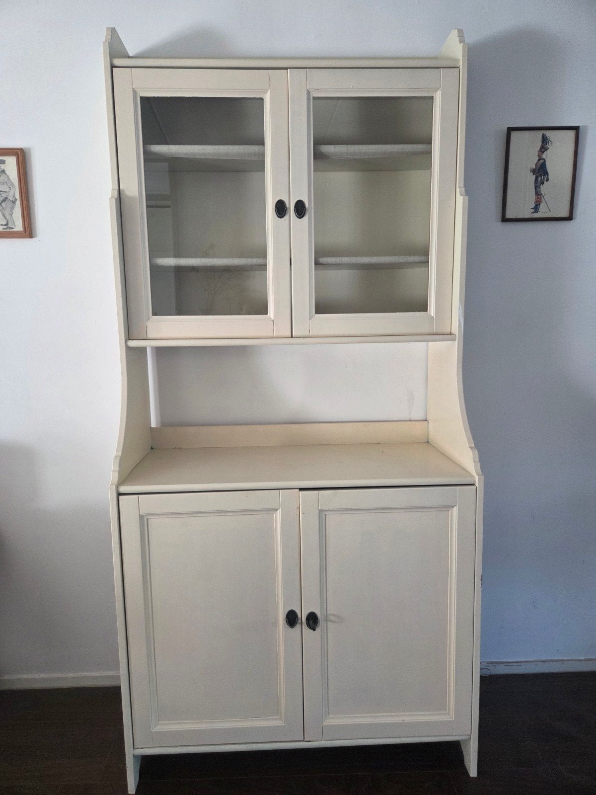 vitrine kast ikea hout, Huis en Inrichting, Ophalen, Met deur(en), 50 tot 100 cm, 150 tot 200 cm
