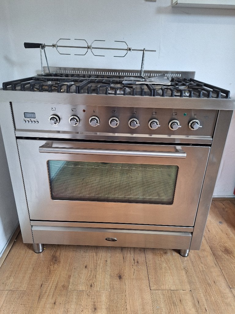 Boretti gasfornuis 6 pits, Ophalen, 60 cm of meer, Zo goed als nieuw, Gas