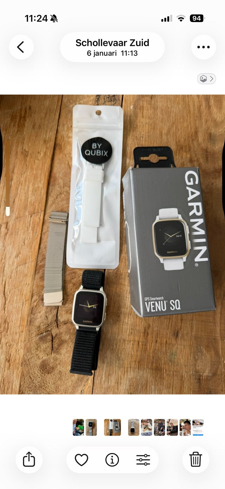 Garmin Venu SQ smartwatch, amper gedragen, Stappen, Zwart, Ophalen of Verzenden, Zo goed als nieuw