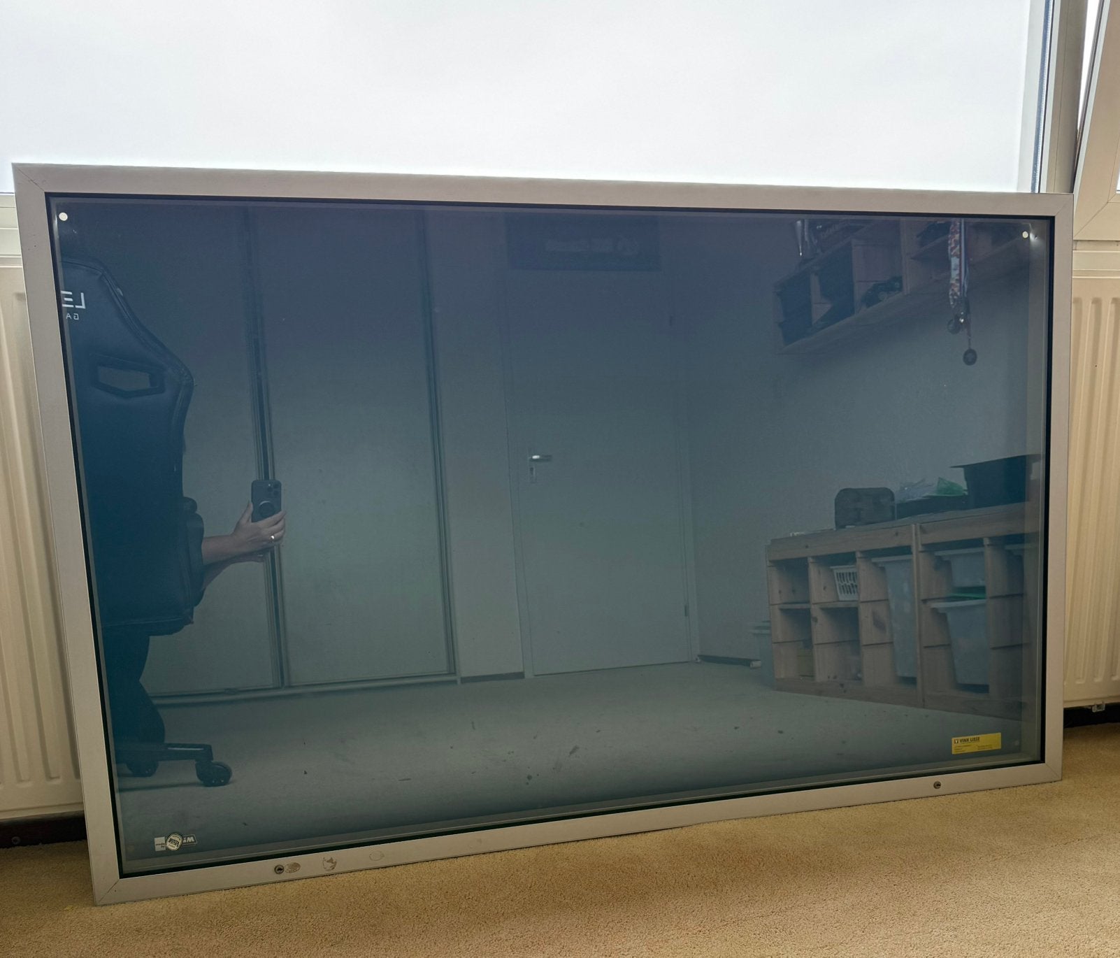Vitrinekast Mededelingenbord met magnetische achterwand, Ophalen, Gebruikt, 100 tot 150 cm, 150 tot 200 cm