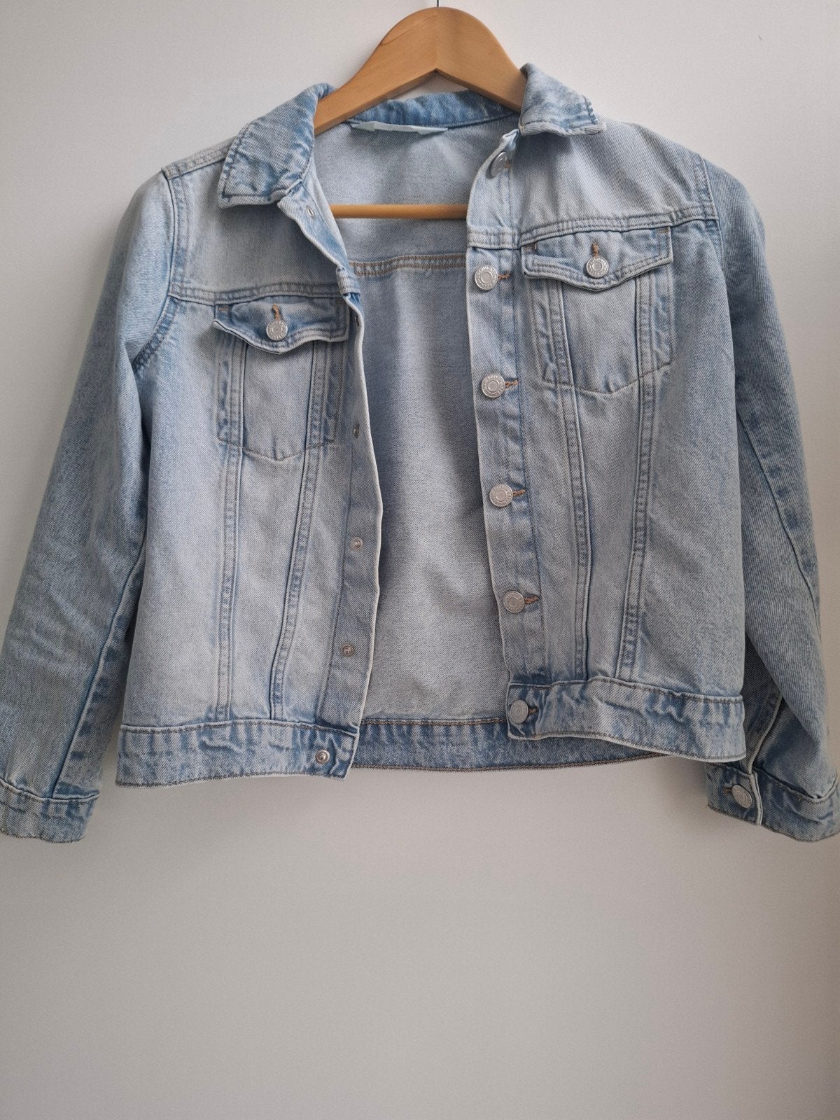 Meisjes spijkerjas maat 140 blauw jas, Kinderen en Baby's, Meisje, H&M, Ophalen of Verzenden, Zo goed als nieuw