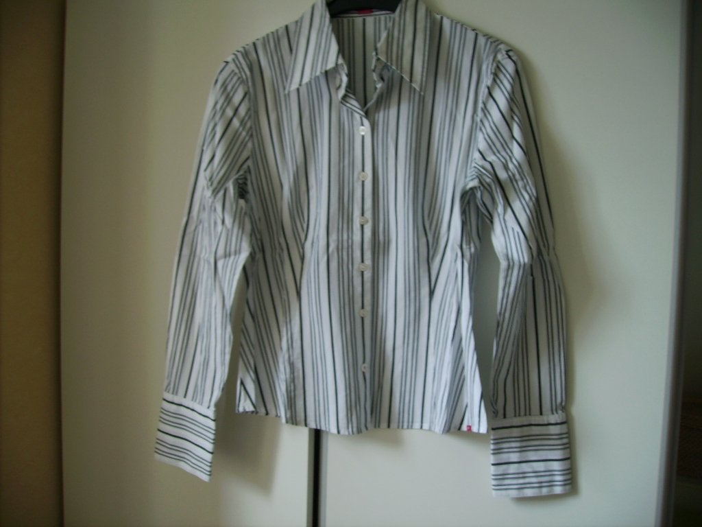 Esprit blouse maat 40 wit/zwart, Maat 38/40 (M), Wit, Ophalen of Verzenden, Zo goed als nieuw