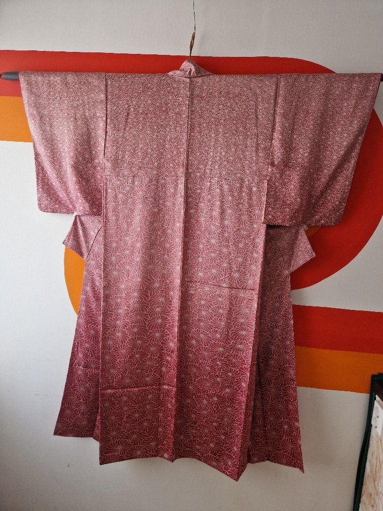 Authentieke vintage Japanse kimono (komon), Verzenden, Jasje, Roze, Maat 36 (S)