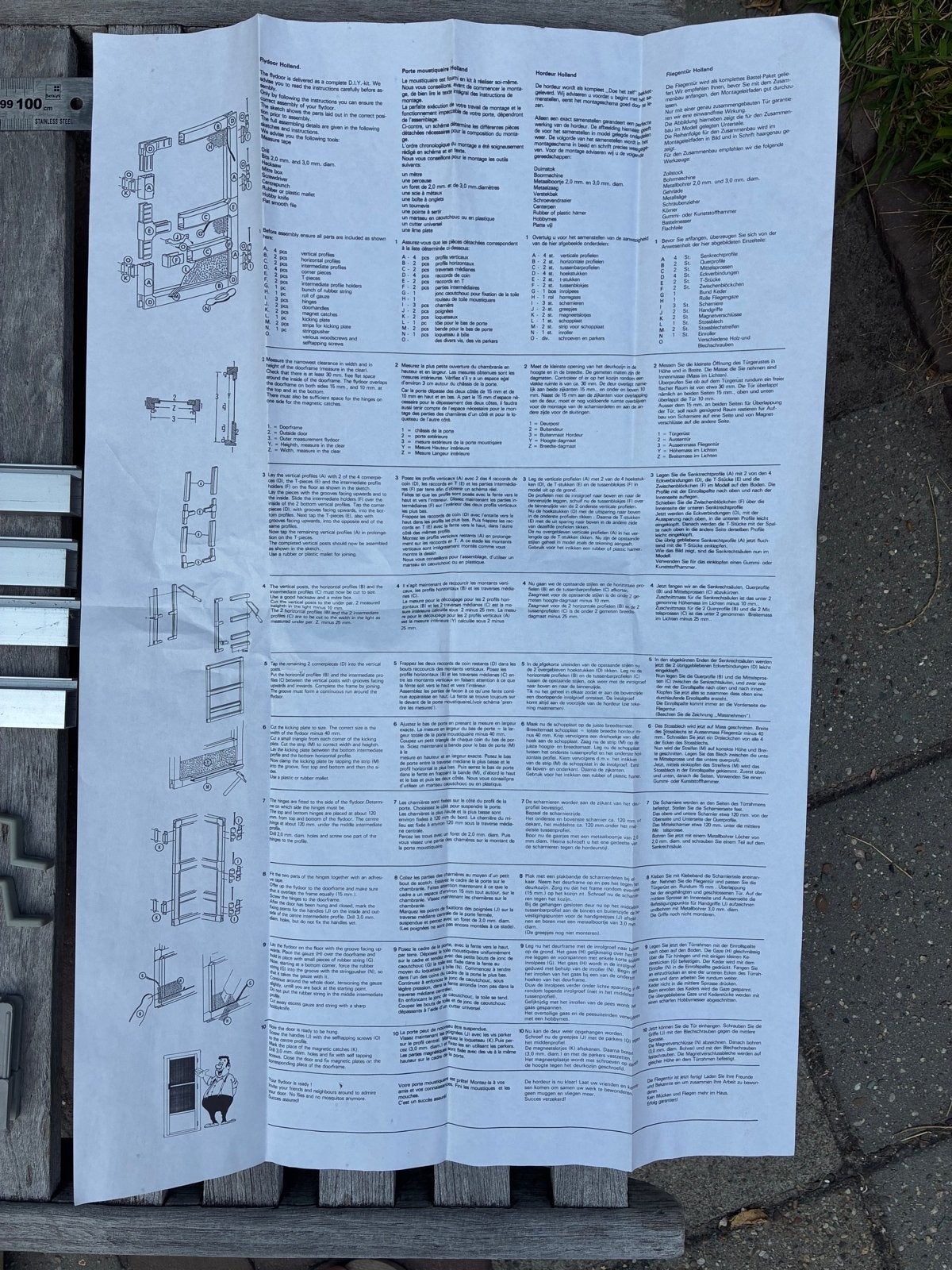 Aluminium Hordeur DIY - Zelfbouw pakket, Gebruikt, 80 tot 100 cm, Hordeur, Ophalen of Verzenden