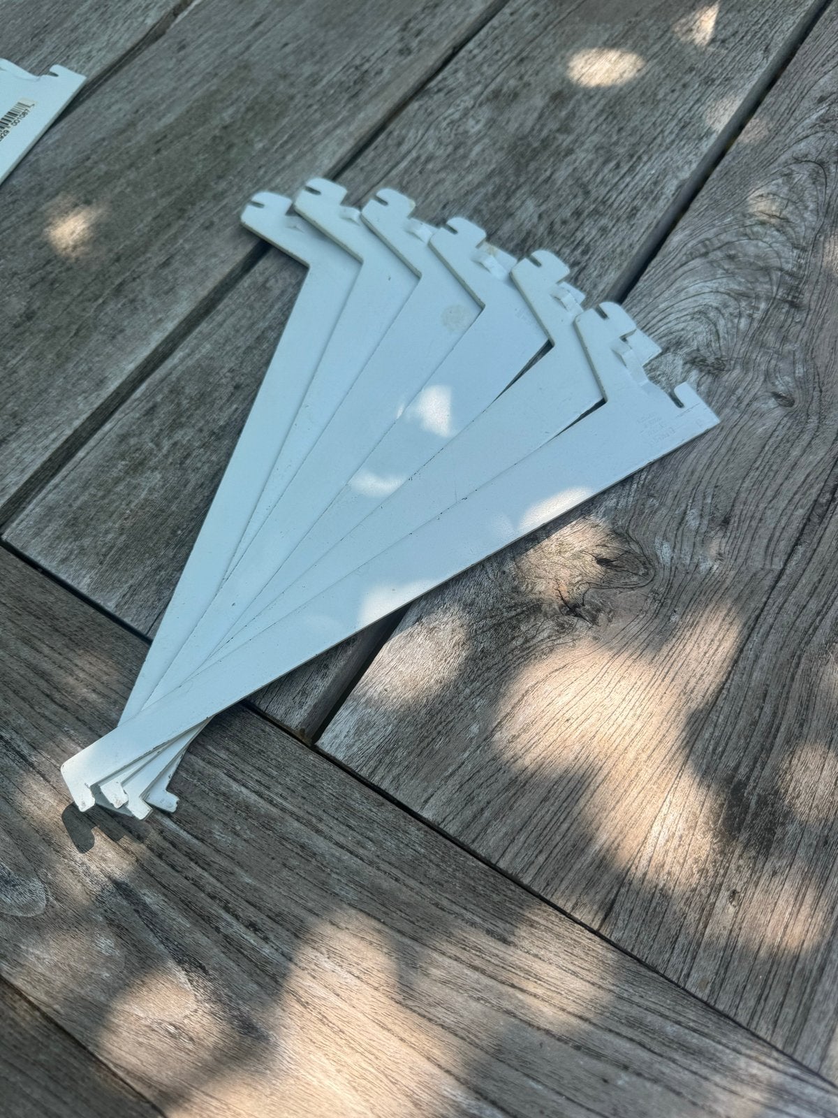 Insteek plankdragers (6 stuks) 26cm, Ophalen of Verzenden, Gebruikt
