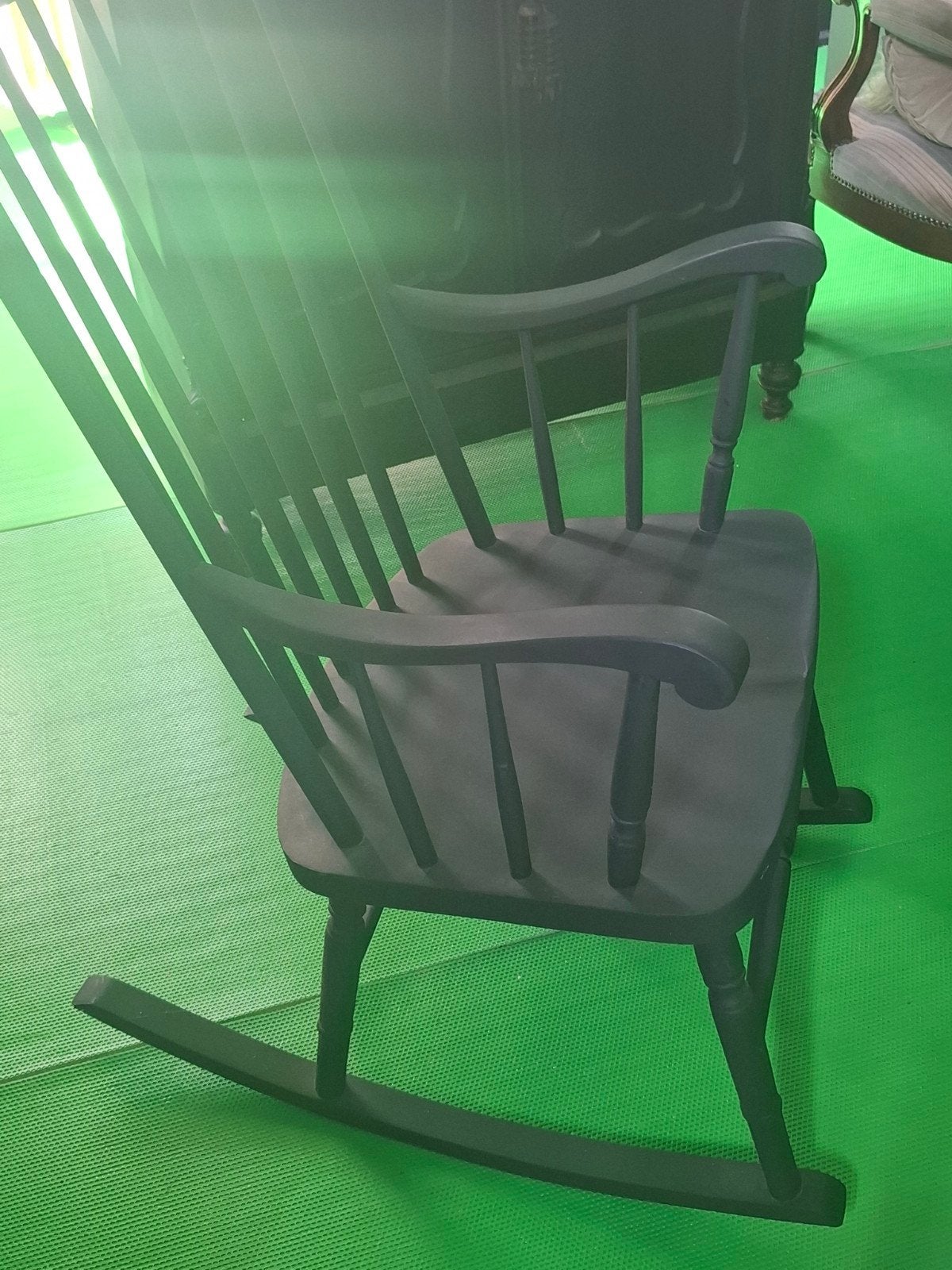 antiek zweeds schommelstoel, Ophalen of Verzenden, Zo goed als nieuw, Zwart, Eén