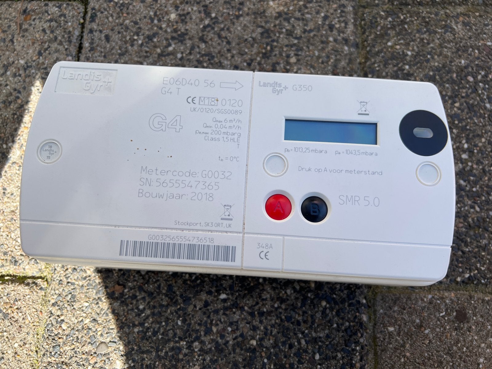 Landis+Gyr SMR 5.0 G4 G6 slimme gasmeter, Doe-het-zelf en Verbouw, Ophalen of Verzenden, Zo goed als nieuw