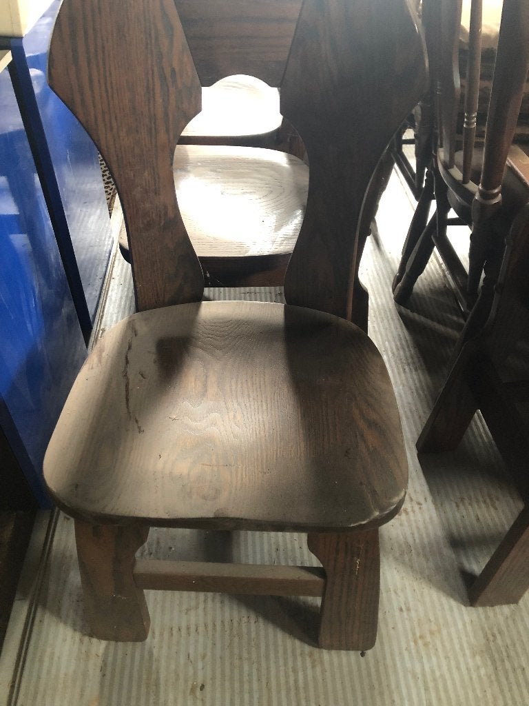 Eiken stoelen, Huis en Inrichting, Stoelen, Ophalen, Gebruikt, Bruin, Vijf, Zes of meer stoelen
