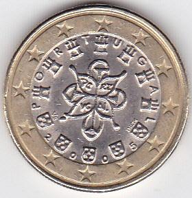 1 euro 2005 Portugal, Ophalen of Verzenden, Portugal, 1 euro, Losse munt