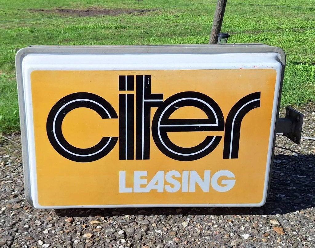 Vintage Citroën Citer Leasing lichtbak, lichtreclame, Ophalen, Gebruikt, ., Lichtbak of (neon) lamp