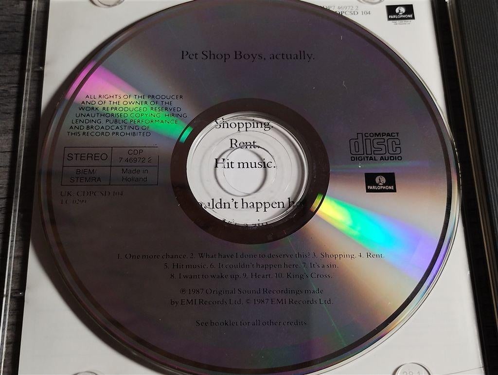 Pet Shop Boys - Actually, Ophalen of Verzenden, Zo goed als nieuw