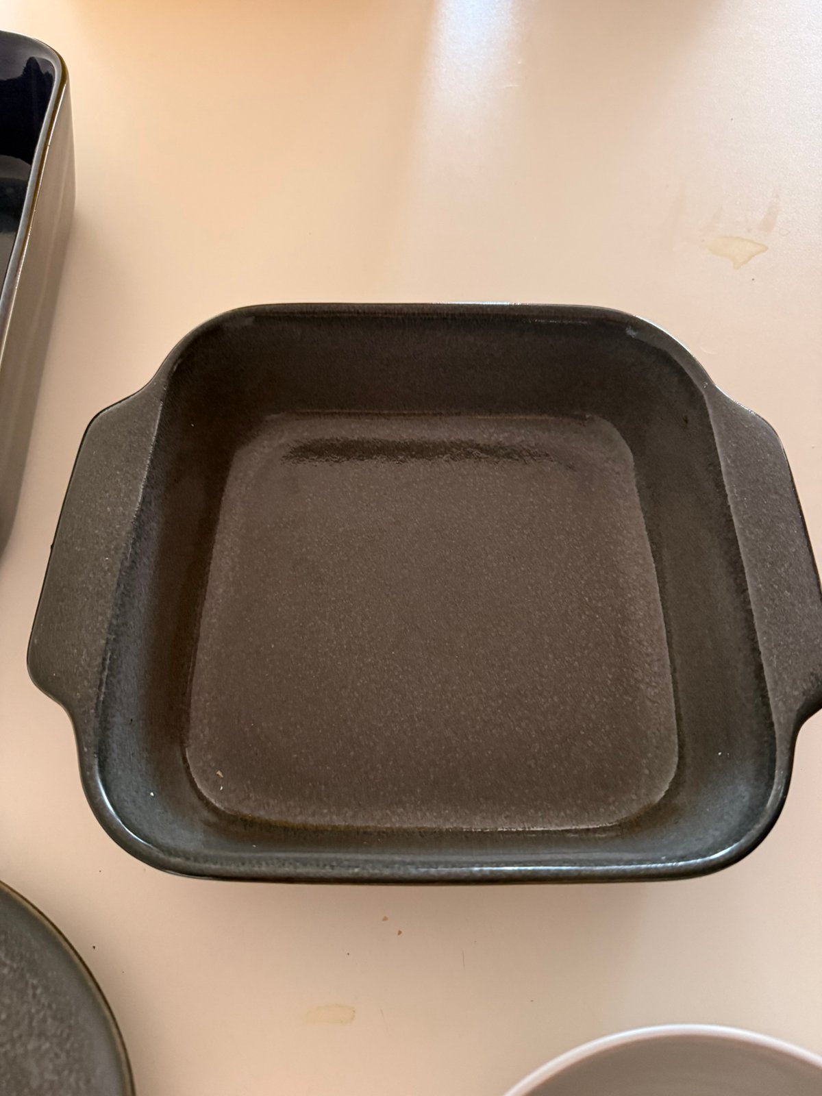 HEMA porto servies ovenschaal klein grijs, Ophalen of Verzenden, Zo goed als nieuw, Overige materialen