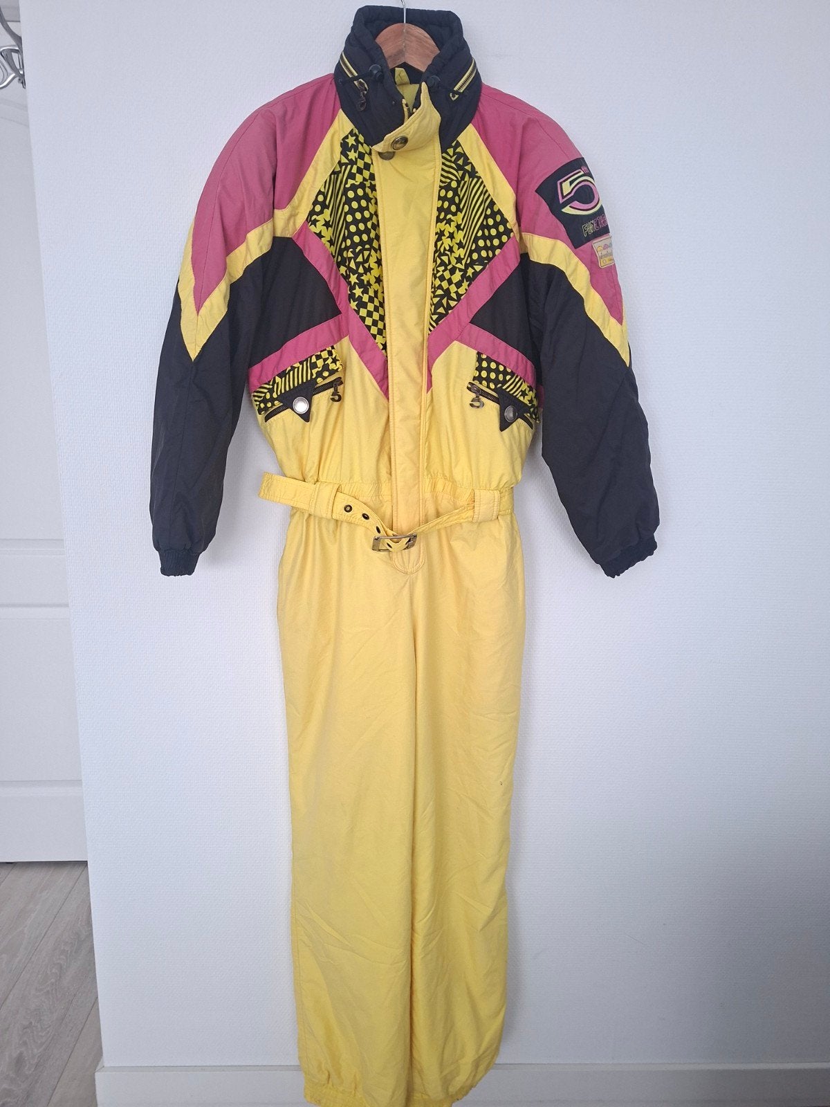 vintage skipak 38/40 retro fout après-ski klunen carnaval, Ophalen of Verzenden, Zo goed als nieuw, Kleding, Overige merken