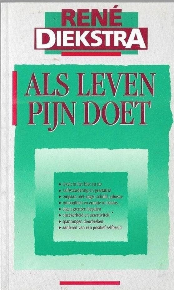 Rene Diekstra Als leven pijn doet, Ophalen of Verzenden, Zo goed als nieuw, Sociale psychologie
