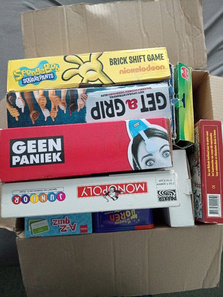 doos met spelletjes, Ophalen, Een of twee spelers, Reisspel, Gebruikt