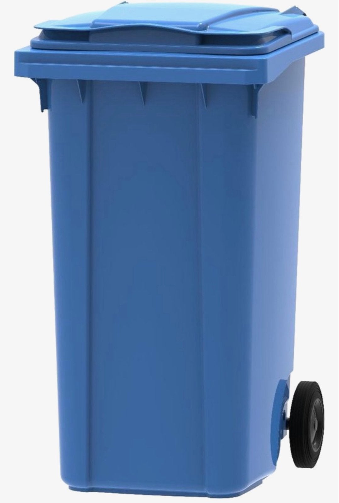 Blauwe afvalcontainer 240 liter, Ophalen, Kunststof, 40 liter of meer, Zo goed als nieuw