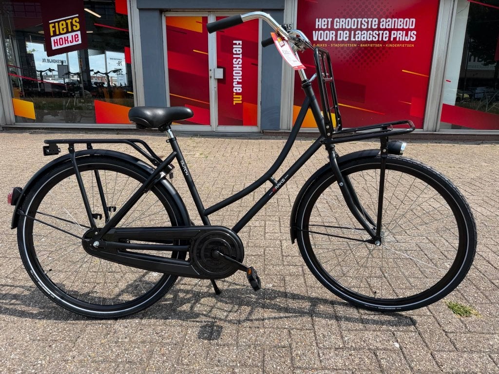 Fietshokje Hoofddorp: Raaks Omafiets Dutch met rekje NIEUW