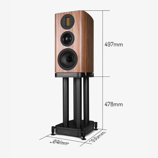 Wharfedale EVO 5.2, walnoot en stands, Ophalen, Stereo speakers, 120 tot 150 watt, Wharfedale
