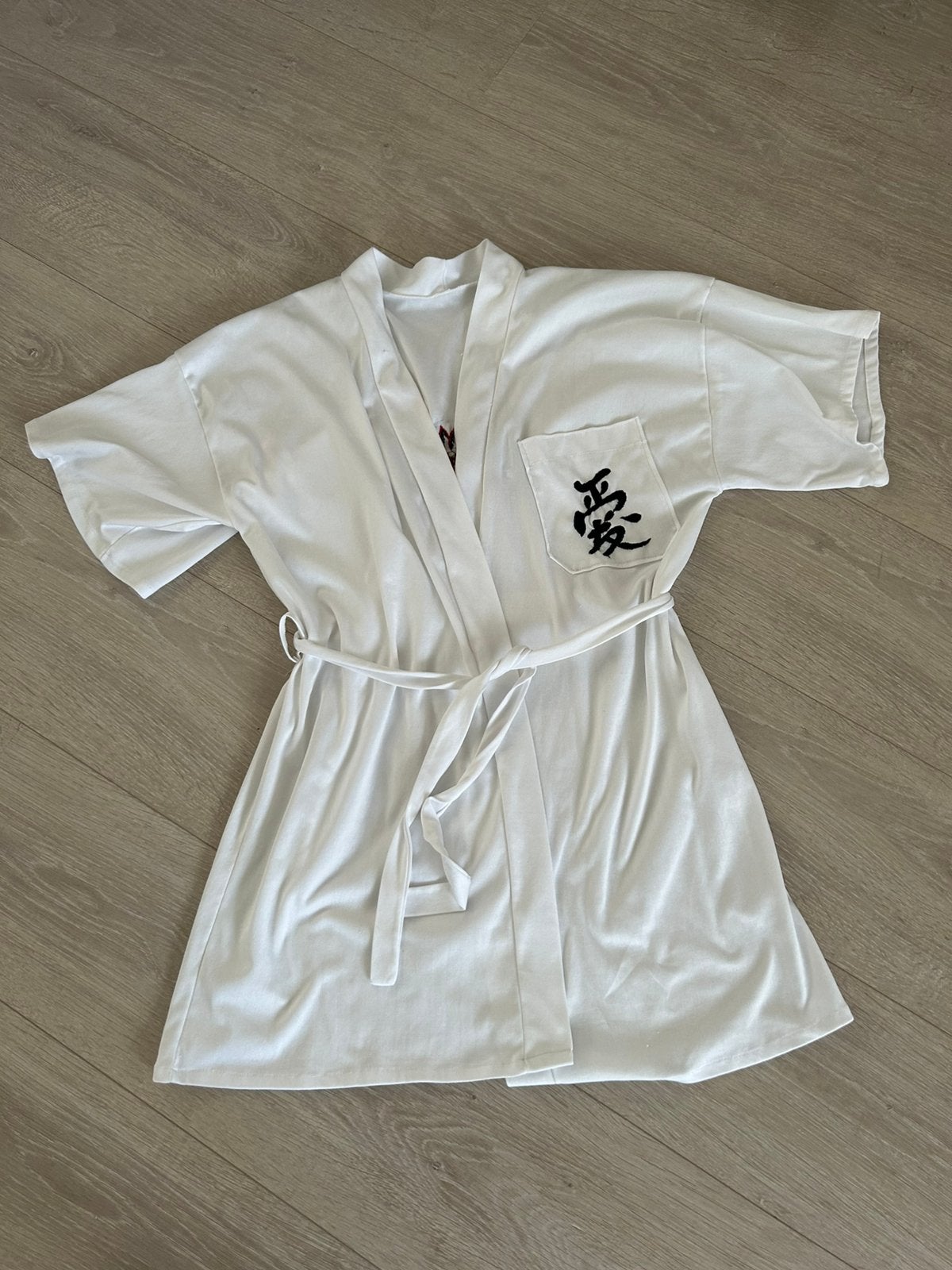 Kimono jasje leuk over bikini of badpak ,wit , 36/38, Kleding | Dames, Ophalen of Verzenden, Gedragen, Wit, Overige typen